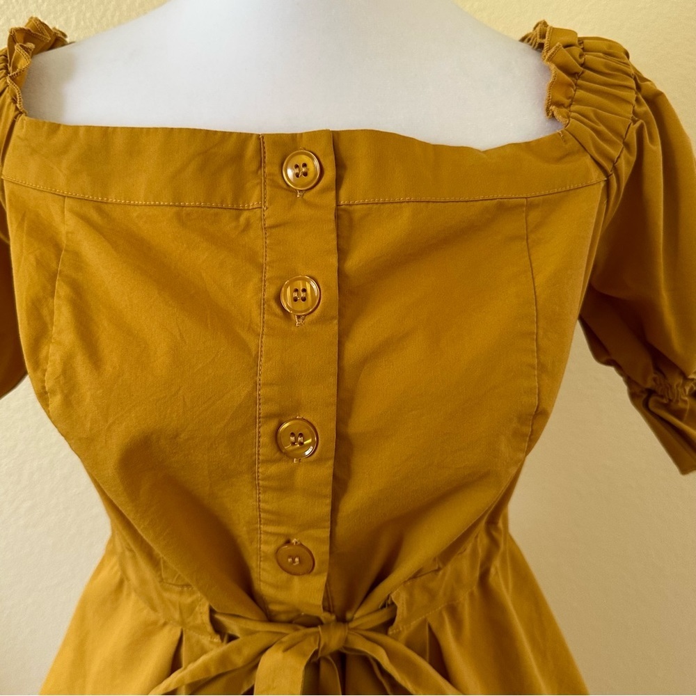New York & Company 7th Avenue Design Studio High Low Blouse Gold Size XS - Picture 5 of 9